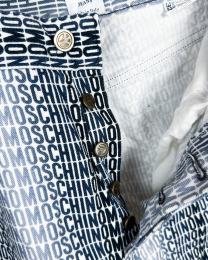 Moschino Jeans 'Gradient Monogram' Printed Jeans - Size: 32” - Early 2000s - Vintage