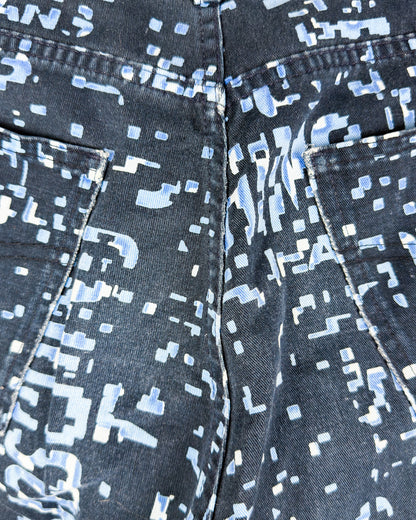 Moschino Jeans 'Digital' Printed Jeans - Size: 32" - Early 2000s - Vintage
