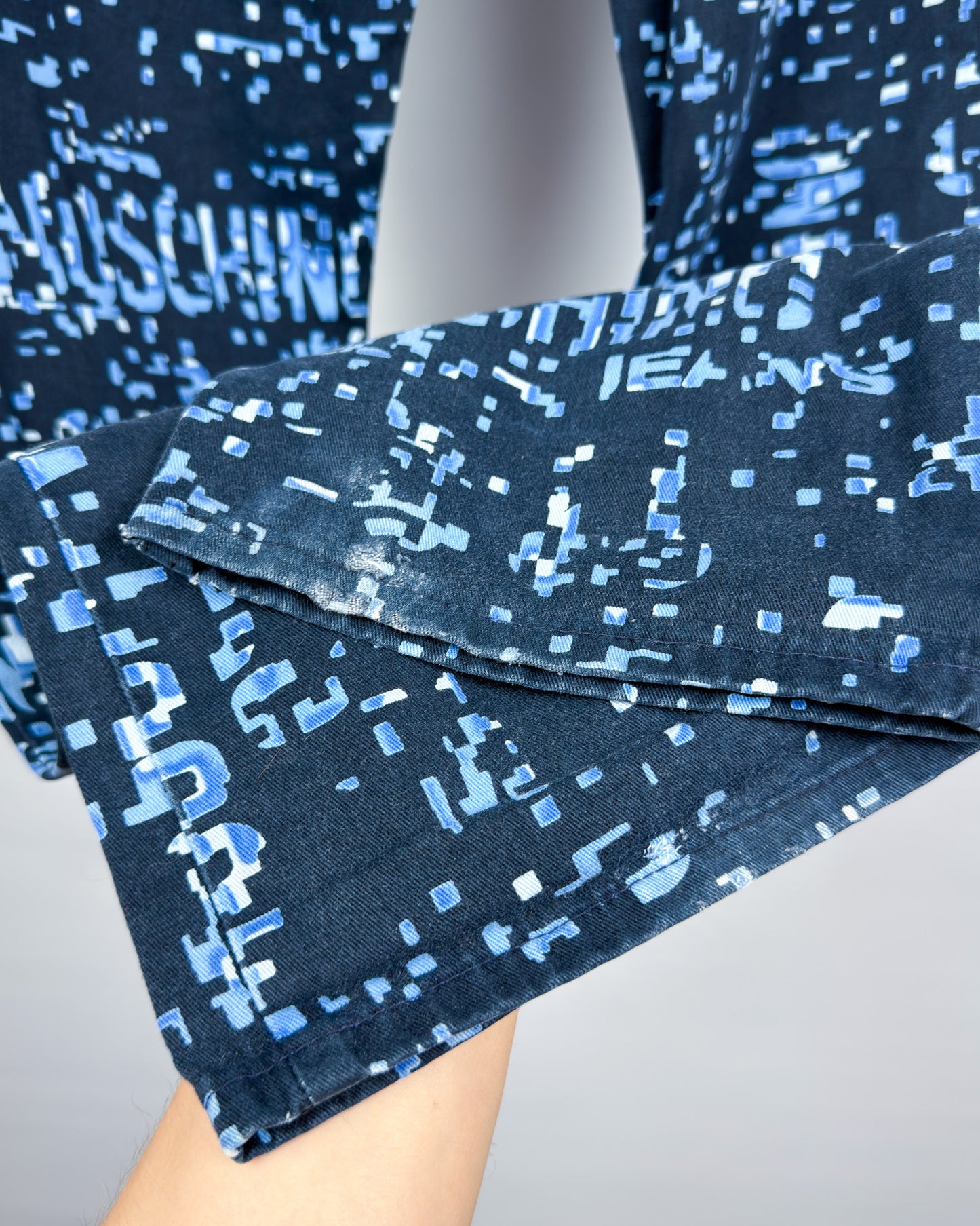 Moschino Jeans 'Digital' Printed Jeans - Size: 32" - Early 2000s - Vintage