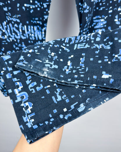 Moschino Jeans 'Digital' Printed Jeans - Size: 32" - Early 2000s - Vintage