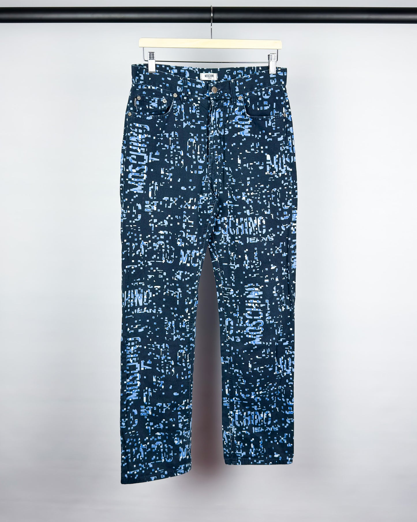 Moschino Jeans 'Digital' Printed Jeans - Size: 32" - Early 2000s - Vintage