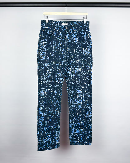 Moschino Jeans 'Digital' Printed Jeans - Size: 32" - Early 2000s - Vintage