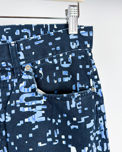 Moschino Jeans 'Digital' Printed Jeans - Size: 32" - Early 2000s - Vintage