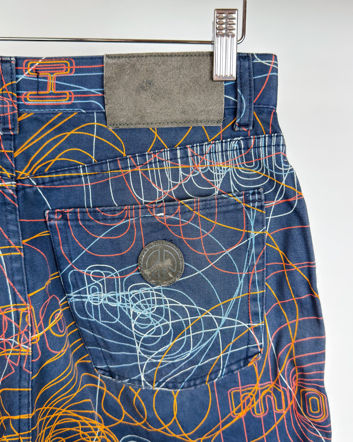 Moschino Jeans 'Millennium' 'Vibrations' Printed Shorts - Early 2000s - Vintage