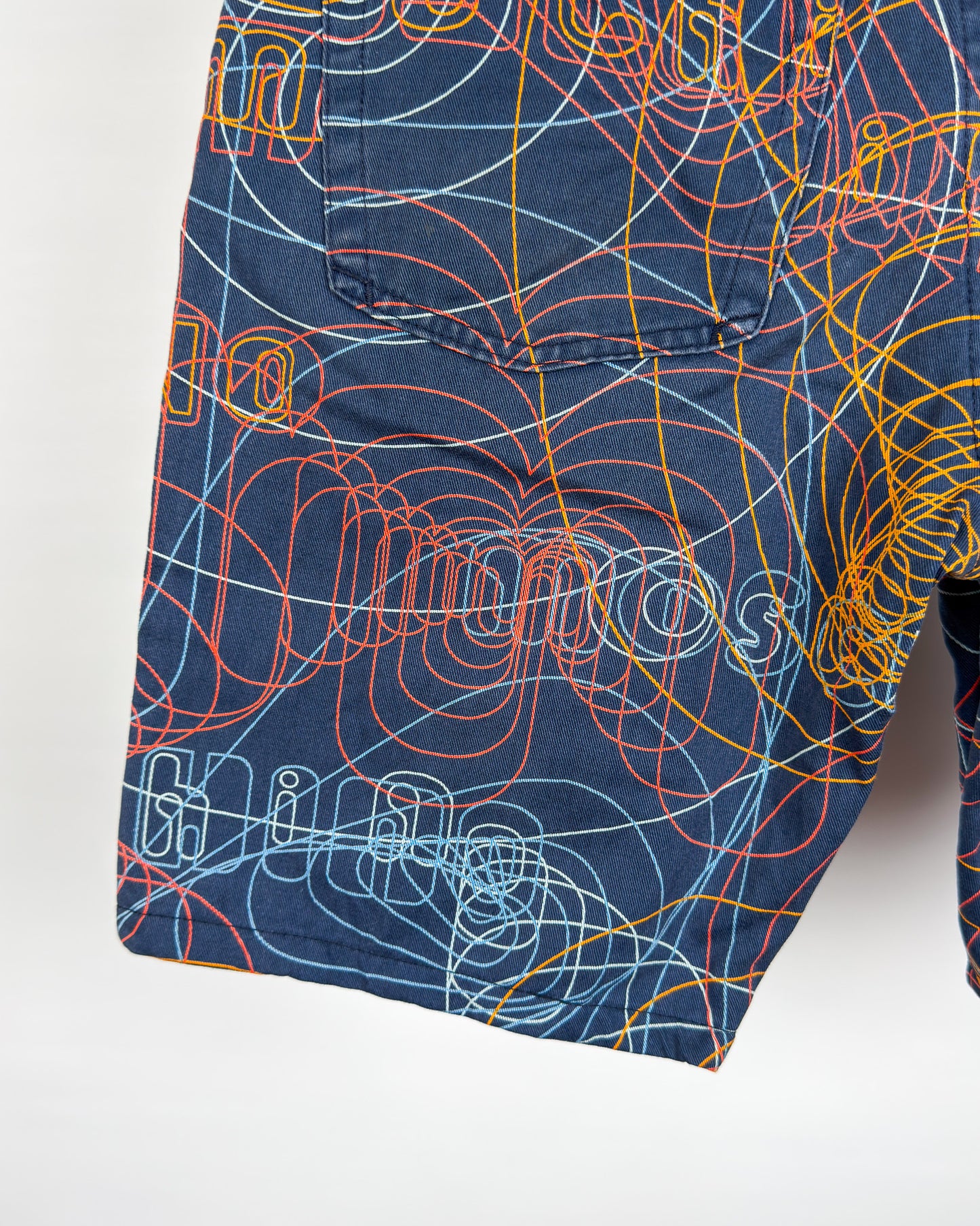 Moschino Jeans 'Millennium' 'Vibrations' Printed Shorts - Early 2000s - Vintage