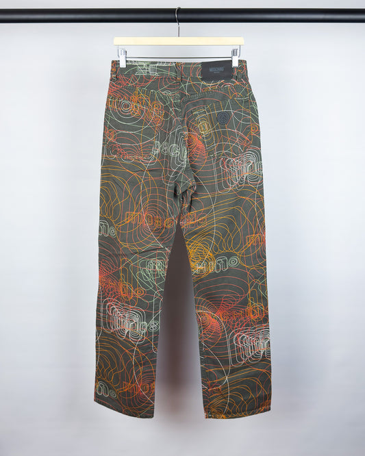 Moschino Jeans 'Millennium' 'Vibrations' Print Jeans - Size: Tagged 32" - Early 2000s - Vintage
