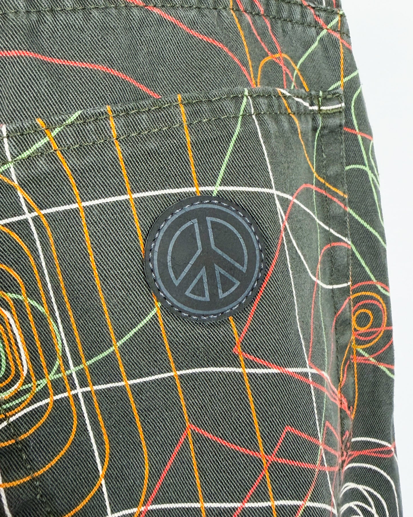 Moschino Jeans 'Millennium' 'Vibrations' Print Jeans - Size: Tagged 32" - Early 2000s - Vintage