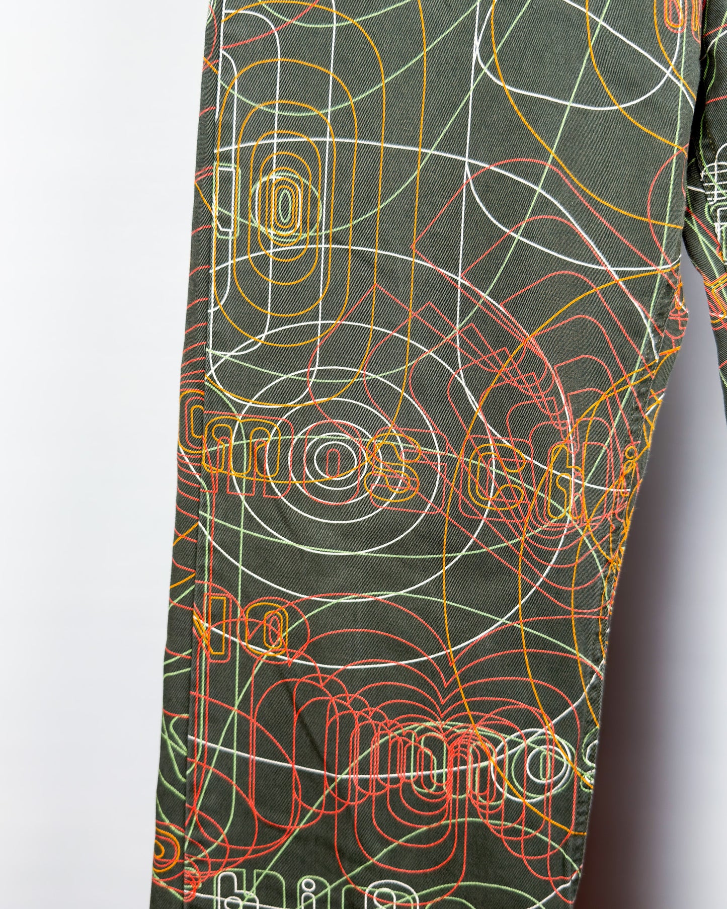 Moschino Jeans 'Millennium' 'Vibrations' Print Jeans - Size: Tagged 32" - Early 2000s - Vintage