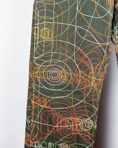 Moschino Jeans 'Millennium' 'Vibrations' Print Jeans - Size: Tagged 32" - Early 2000s - Vintage