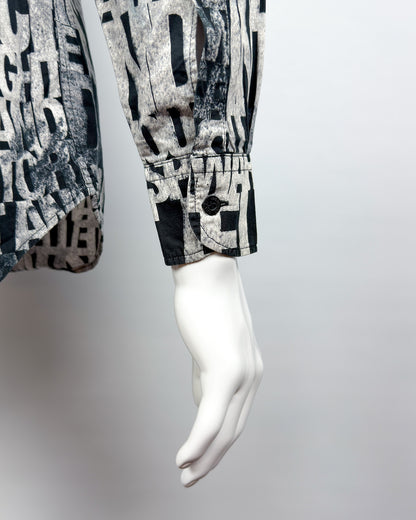 Moschino Jeans 90’s ‘Combinations’ Button-up Long Sleeve Shirt - Black & White - Size: M