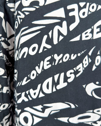 Moschino Jeans 90’s ‘Just be you’ Long Sleeve Shirt - Black & White - Size: M