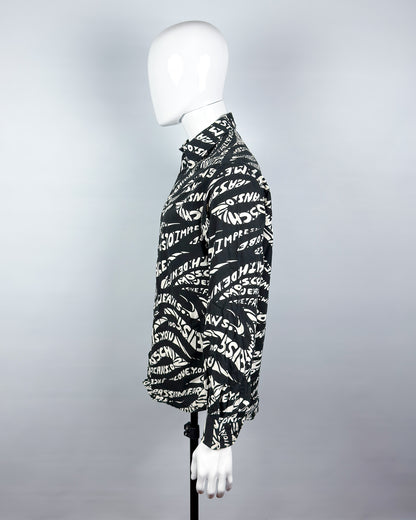 Moschino Jeans 90’s ‘Just be you’ Long Sleeve Shirt - Black & White - Size: M