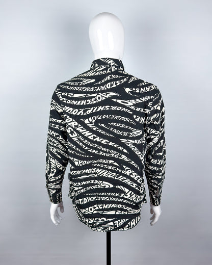 Moschino Jeans 90’s ‘Just be you’ Long Sleeve Shirt - Black & White - Size: M