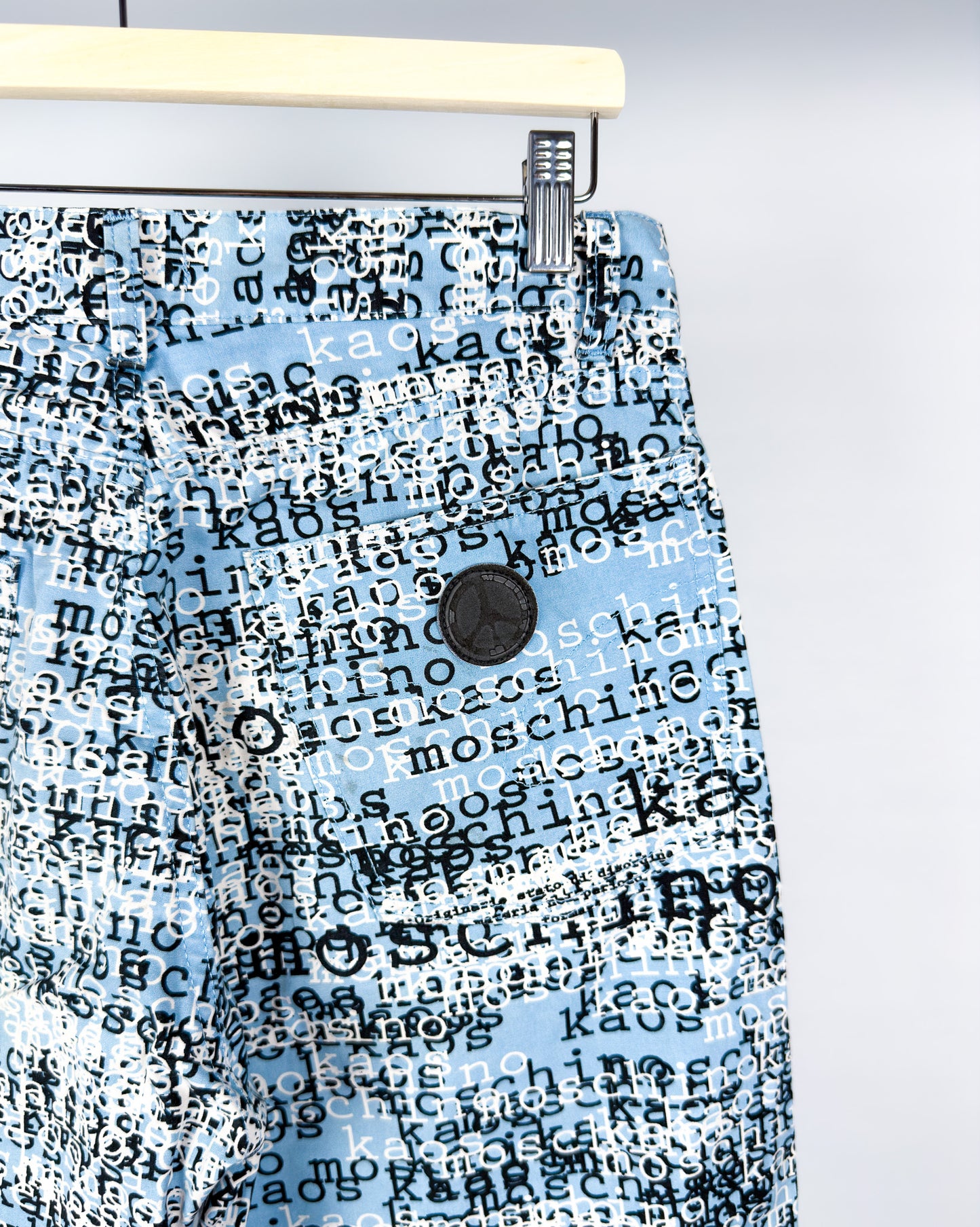 Moschino Jeans 'Kaos' Print Jeans - Size: 32" - Early 2000s - Vintage