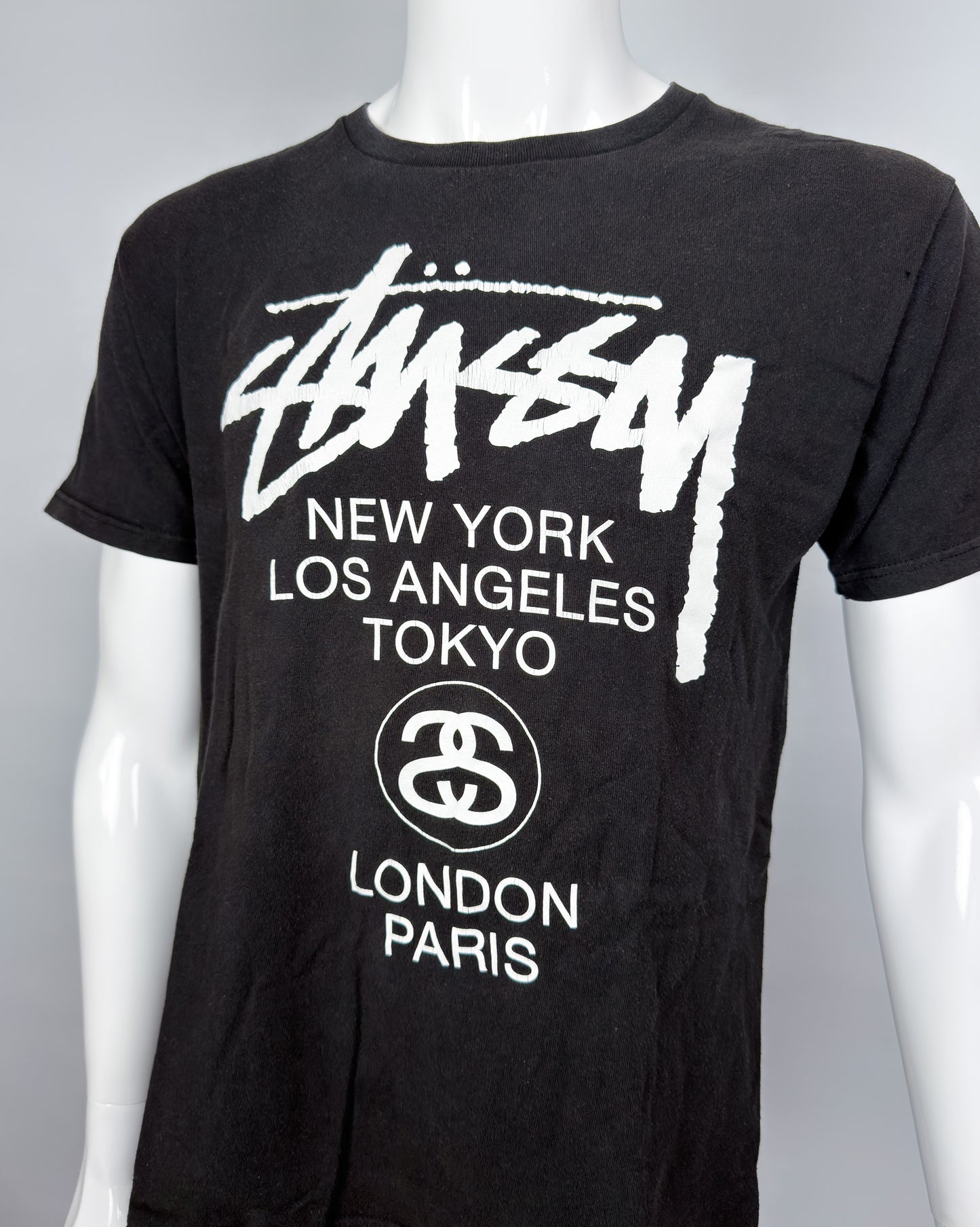 Stüssy 'World Tour' Print T-shirt - Size: Medium
