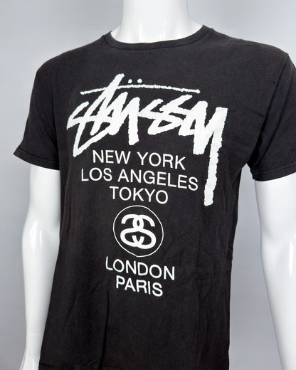 Stüssy 'World Tour' Print T-shirt - Size: Medium