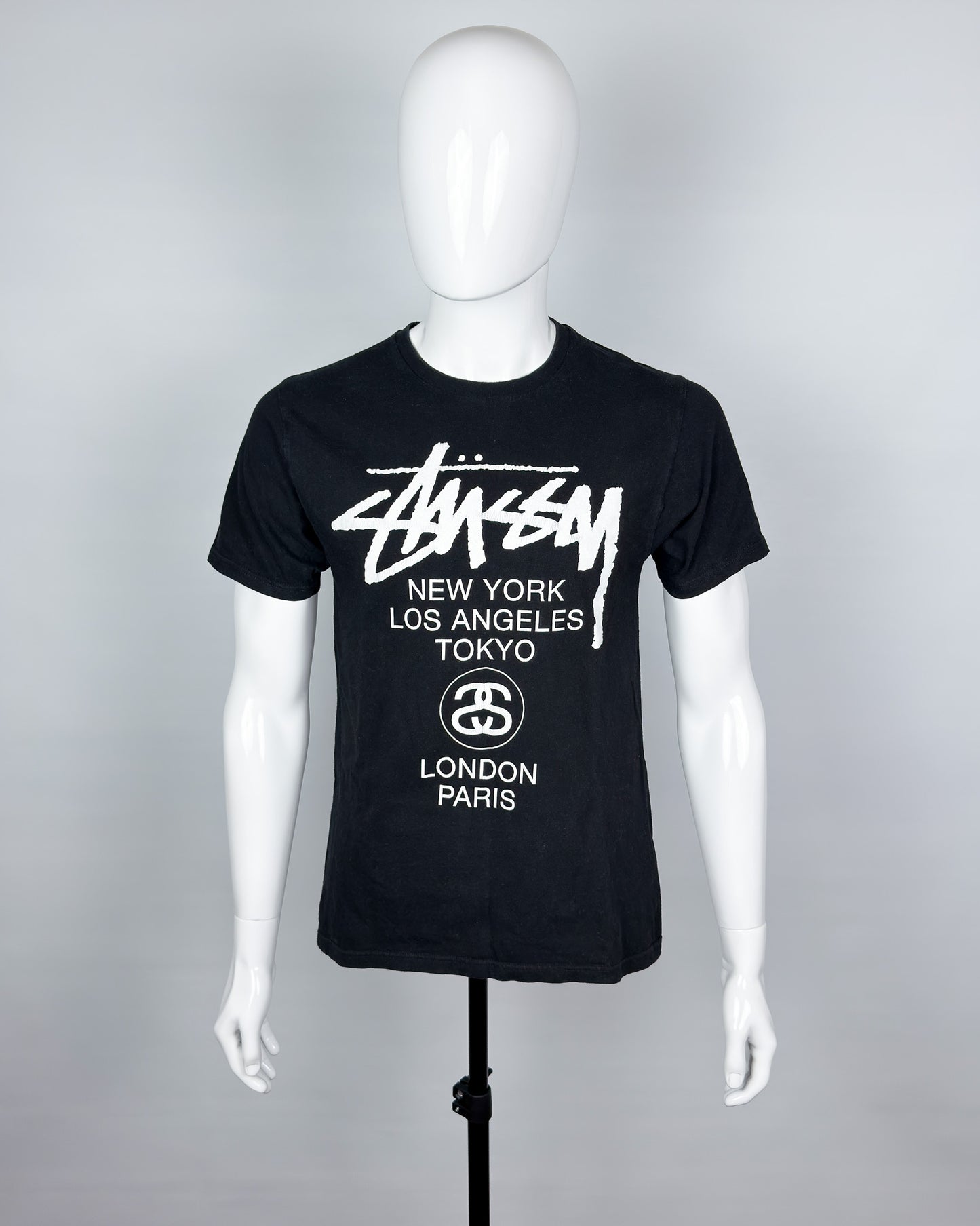 Stüssy 'World Tour' Print T-shirt - Size: Medium