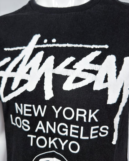 Stüssy 'World Tour' Print T-shirt - Size: Medium