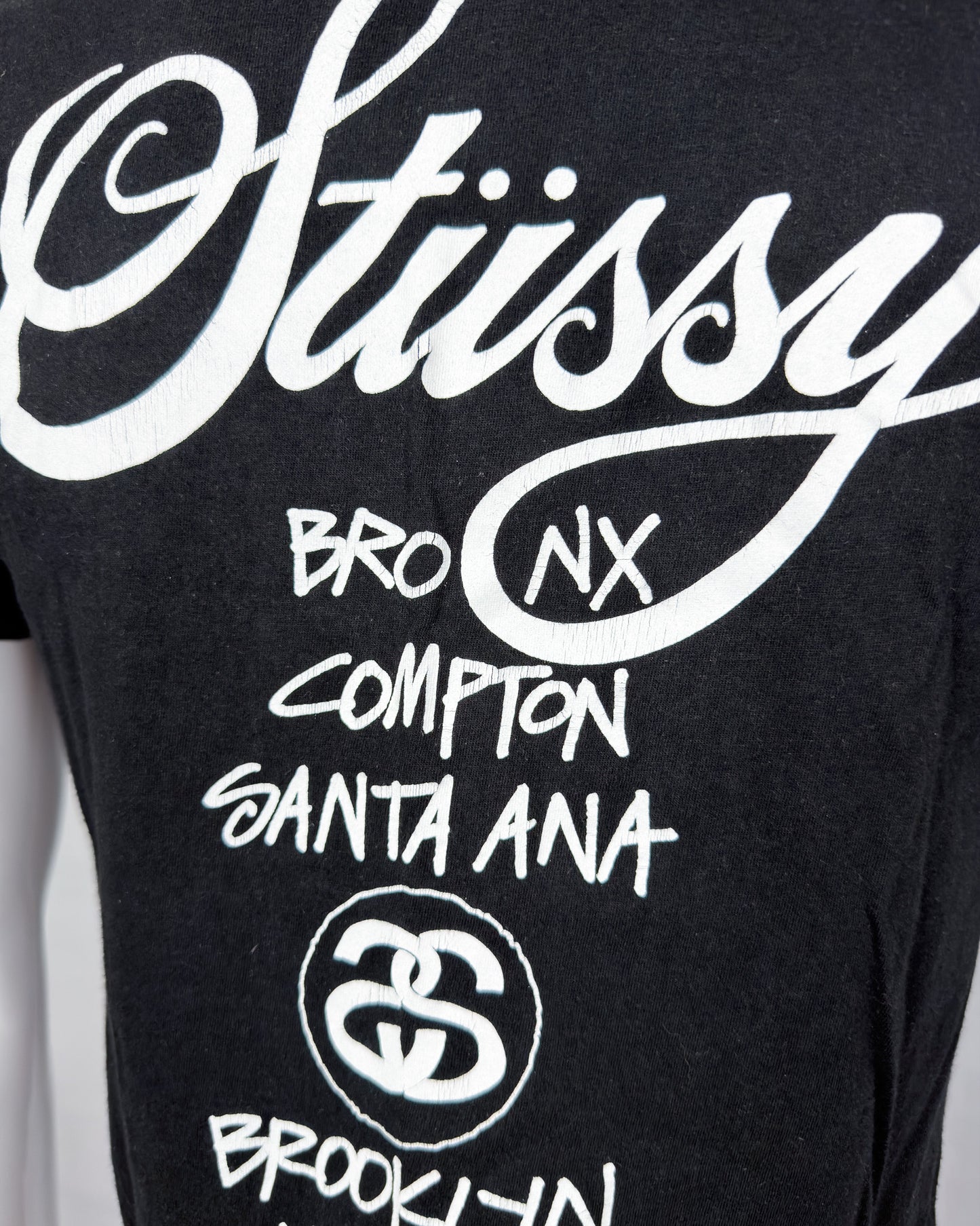 Stüssy 'World Tour' Print T-shirt - Size: Medium