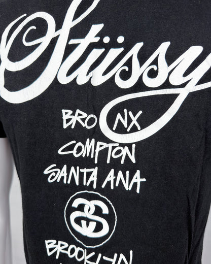 Stüssy 'World Tour' Print T-shirt - Size: Medium