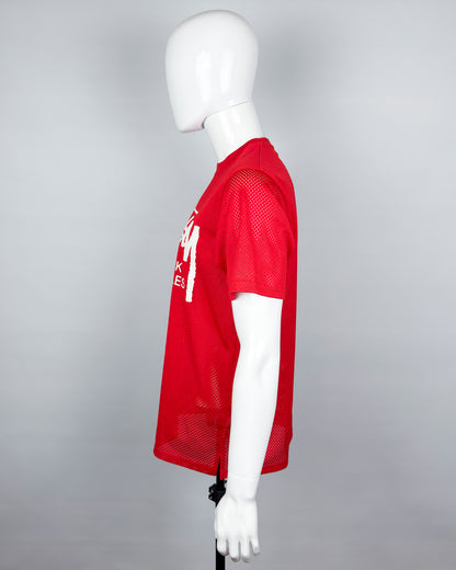 Stüssy Early 2000's 'World Tour' Print Mesh T-shirt - Size: Medium
