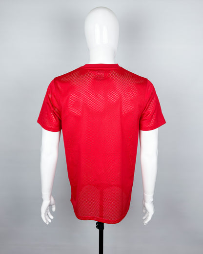 Stüssy Early 2000's 'World Tour' Print Mesh T-shirt - Size: Medium