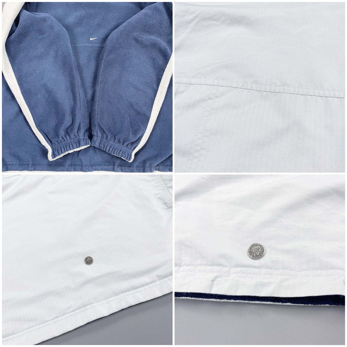 Nike Air Max Plus Tuned Tn Reversible Fleece 1/4 Zip Jacket - Early 2000's - Size: XL